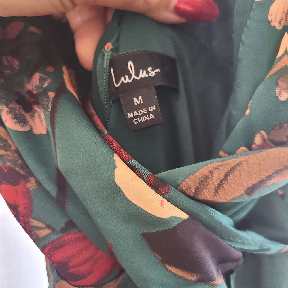 Still the one emerald green floral print maxi. Lulu's
